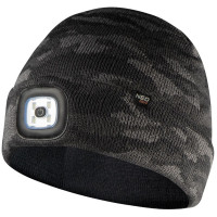 Шапка з ліхтариком Neo Tools 100% акрил, CAMO, 3.7В, 180Лм, 6500K, 3 режими, USB