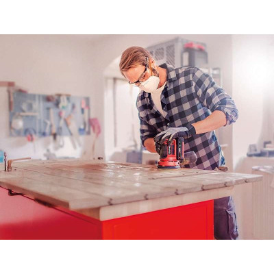 Шліфмашина ексцентрикова акумуляторна Einhell TE-RS 18 Li Kit 18В акб 1х2.5А·год 125мм 14000-22000об/хв 1.2кг Шліфмашина ексцентрикова акумуляторна Einhell TE-RS 18 Li Kit 18В акб 1х2.5А·год 125мм 14000-22000об/хв 1.2кг