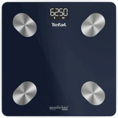 Ваги Tefal підлогові Goodvibes Life+, 180кг, Bluetooth, AAAx3 в комплекті, скло, синій