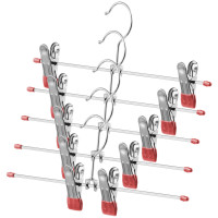 Набір вішаків з прищіпками для штанів ARDESTO 30см, 5шт, метал, ПВХ, червоний