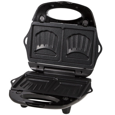 Мультимейкер Tefal Break time 700Вт, тефлон, 3 пластини, корпус-пластик, чорно-сріблястий