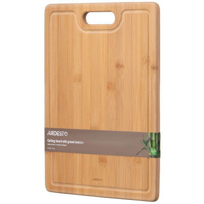 Дошка кухонна з жолобом ARDESTO Midori, 40х30х1.5см, бамбук Дошка кухонна з жолобом ARDESTO Midori, 40х30х1.5см, бамбук