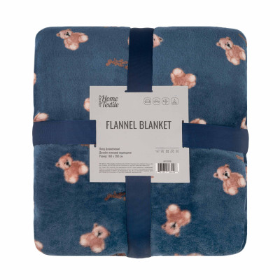 Плед ARDESTO Flannel 160х200см, 100% поліестер, плюшеві ведмедики