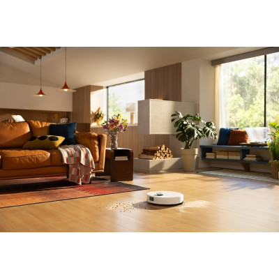 Робот-пилосос RoboRock Q10 VF, h=9.9см, вологе прибирання, конт пил -0.5л, автон. робота до 150хв, Wi-Fi, білий