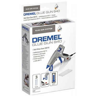Пістолет клейовий Dremel 940 стрижні 11мм 195° 0.24кг
