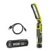 Ryobi Ліхтар інспекційний акумуляторний USB Lithium RLI4-120G, 4В, 2А·год, 650лм, 3 режими, магніт, затискач 0.17кг