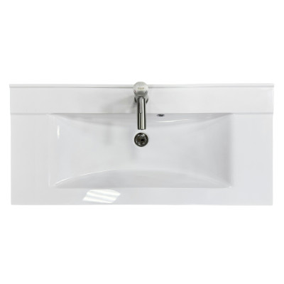 Набір для ванної кімнати, раковина, умивальник Adamant QUANTO 100, штучний камінь, прямокут., з сифоном Click-Clack + змішувач Набір для ванної кімнати, раковина, умивальник Adamant QUANTO 100, штучний камінь, прямокут., з сифоном Click-Clack + змішувач