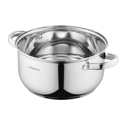 Каструля ARDESTO Gemini Gourmet, скляна кришка, 3.8 л, нержавіюча сталь