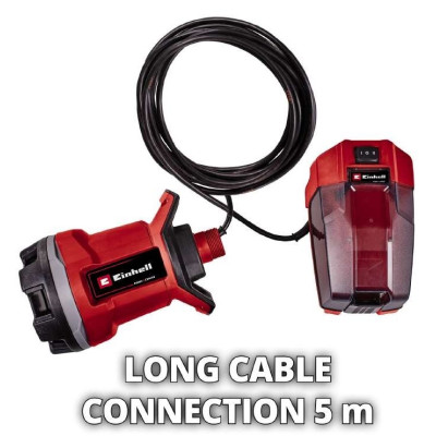 Насос дренажный EInhell GE-DP 18/25 Li - Solo, PXC, аккумуляторный, 18В, 7500 л-ч, высота 5м, глубина 4м, 2.8кг (без АКБ и ЗУ) (без АКБ и ЗУ) (4181580)