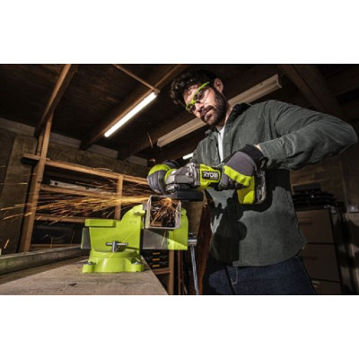 Ryobi Шліфмашина кутова RAG18X-0, акумуляторна ONE+ НР, безщіткова, 125мм, 18В (без АКБ та ЗУ)