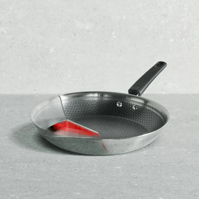Сковорода Tefal Emotion+ Power, 28см, нержавіюча сталь, серцевина-алюміній, хромована сталь, бакеліт