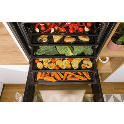 Духова шафа Gorenje електрична, 77л, A+, пара, дисплей, білий