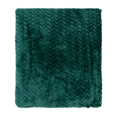 Плед ARDESTO Jacquard Braid 200х220см, 100% поліестер, смарагдовий