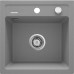 Мийка кухонна Deante Zorba, граніт, квадрат, без крила, 440х440х184мм, чаша - 1, накладна, металічний сірий