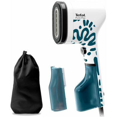 Відпарювач Tefal компактний Pure Pop Home & Travel, 1300Вт, 70мл, постійна пара - 20гр, біло-синій Відпарювач Tefal компактний Pure Pop Home & Travel, 1300Вт, 70мл, постійна пара - 20гр, біло-синій