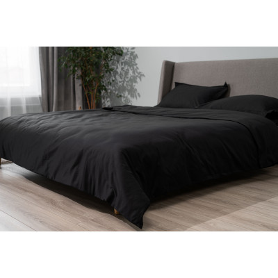 Простирадло на резинці ARDESTO Mix&Match Premium, 180x200+30см, 100% бавовна, сатин, чорний Простирадло на резинці ARDESTO Mix&Match Premium, 180x200+30см, 100% бавовна, сатин, чорний