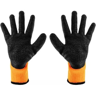 Neo Tools Рукавички робочі, латексне покриття, поліестер, р.10, помаранчево чорні Neo Tools Рукавички робочі, латексне покриття, поліестер, р.10, помаранчево чорні