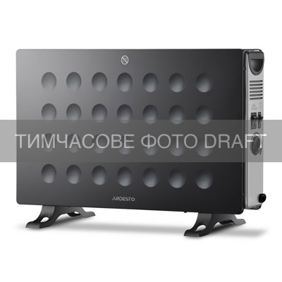 Конвектор ARDESTO CHH-2000MBF 20м2, 2000Вт, встро-ный вентилятор, мех. у-ния, открытый нагрев. элемент, черный