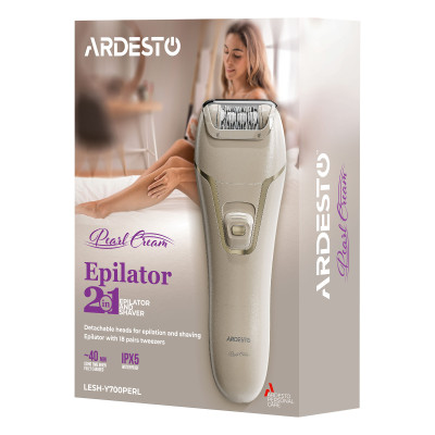 Епілятор ARDESTO 2в1 Pearl Cream LESH-Y700PERL, пінцетний, акумул., пінцет.-18, сух., насадок-2, бежевий Епілятор ARDESTO 2в1 Pearl Cream LESH-Y700PERL, пінцетний, акумул., пінцет.-18, сух., насадок-2, бежевий