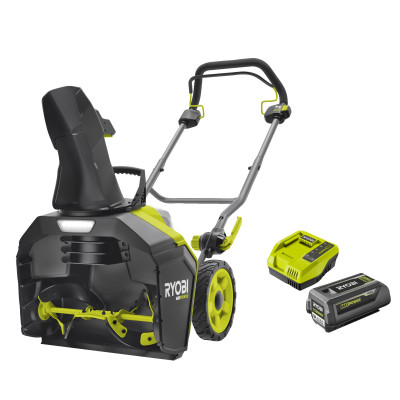 Снегоуборочная машина аккумуляторная Ryobi RY36STX45A-140 36В MAX POWER акб 1х4Ач ширина 45см бесщеточный двигатель выброс до 8м высота до 25см 21кг (5133005724)
