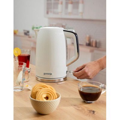 Gorenje Електрочайник 1.7л, Strix-контроль, білий матовий