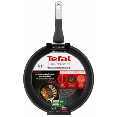 Сковорода Tefal Unlimited, 24см, алюминий, черный (G2550472)