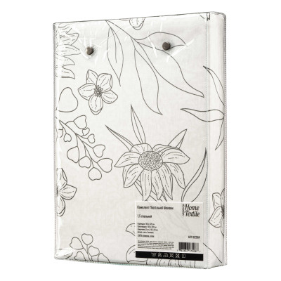 КПБ 1,5сп ARDESTO Gloria, підковдра 160х220см, простирадло 160х220см, наволочки (2) 50х70см, 100% бавовна, сатин, квіти, бежевий