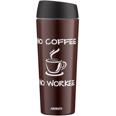 Термокухоль ARDESTO Coffee Time, 450мл, нержавіюча сталь, коричневий Термокухоль ARDESTO Coffee Time, 450мл, нержавіюча сталь, коричневий