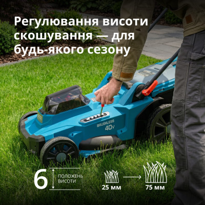 Набір із двох акумуляторних інструментів Konner&Sohnen KS 43LM-BCT40V-SET 40В(20+20В) газонокосарка KS 43LM-40V та тример садовий KS BCT-40V акб 2х4А·год ЗП 22.5кг