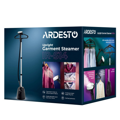 Відпарювач Ardesto вертикальний IR-S14, 1800Вт, 1400мл, вішалка, нерж. сталь, чорний Відпарювач Ardesto вертикальний IR-S14, 1800Вт, 1400мл, вішалка, нерж. сталь, чорний