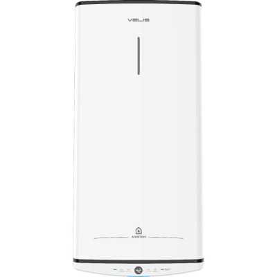 Водонагрівач електричний  Ariston VELIS PRO 100 EU плаский, слім, 100л, 2*1,5 кВт, емал. нагр. ел, ун. монтаж, ел. кер-ня, B, білий