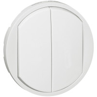 Лицьова панель 2-клавішного вимикача Legrand Celiane, білий