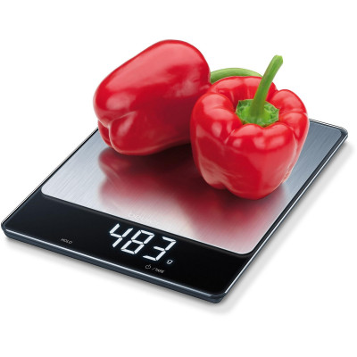 Весы Beurer кухонные, 15кг, смысл. управление, АААx4 в комплекте, стекло, нержавеющая сталь