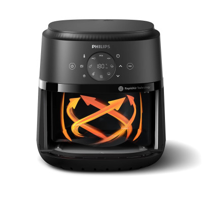 Philips Мультипіч Ovi digital, 1500Вт, чаша-4.2л, сенсорне керування, 13 авто. програм, віконце, пластик, чорний