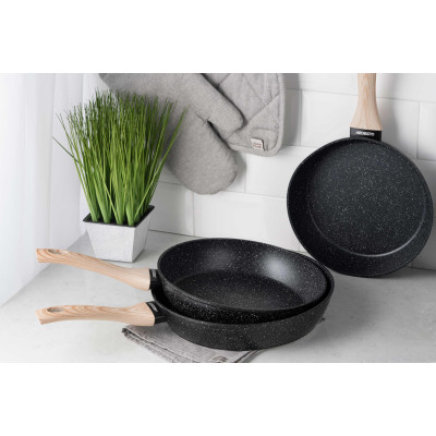 ARDESTO Сковорідка Midori 24 см, чорний мармур, алюміній ARDESTO Сковорідка Midori 24 см, чорний мармур, алюміній