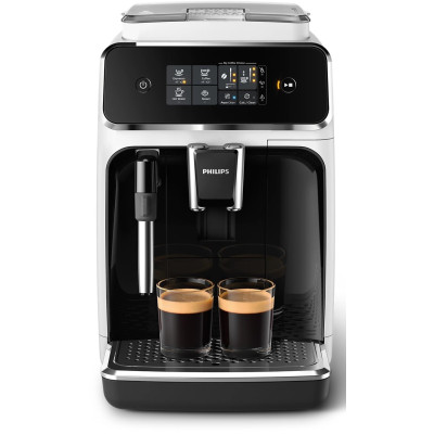 Кавомашина Philips Series 2300, 1.8л, зерно+мелена, дисплей, авторецептів -2, білий