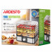 ARDESTO Сушарка для продуктів 550Вт, піддонів - 5x3см, макс - 70°С, пластик, чорний+нерж