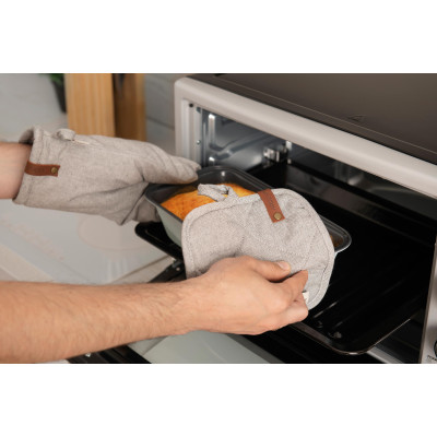 Прихватка ARDESTO Oliver, 20х20см, 100% бавовна, нап-ч: ватин, сірий Прихватка ARDESTO Oliver, 20х20см, 100% бавовна, нап-ч: ватин, сірий