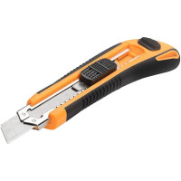 Ніж будівельний сегментований Tolsen Ерго, 18мм, корпус з ABS-пластику та термопластикової гуми, 170мм