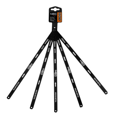 Полотно ножівкове Neo Tools, по металу, 24TPI, 300х12.5мм, 5шт Полотно ножівкове Neo Tools, по металу, 24TPI, 300х12.5мм, 5шт