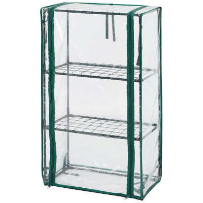 Neo Tools Парник складаний 80х46х24, 3 полиці, ПВХ плівка, прозорий Neo Tools Парник складаний 80х46х24, 3 полиці, ПВХ плівка, прозорий