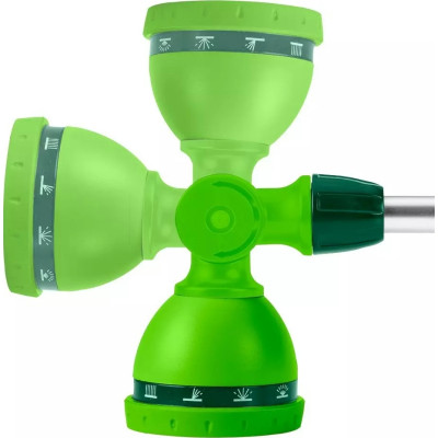 Зрошувач ручний Verto, 1/2"-3/4", штанга 77-113см, 10 функцій, плавне регулювання напору води великим пальцем, тримач двокомпонентний