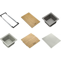 Набір аксесуарів Franke All In 4, міні-коландер, ємність для зберігання, 2 дошки, утримувач, килимок-сушарка