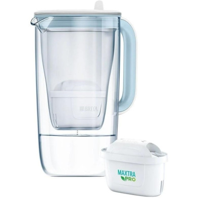 Фільтр-глечик Brita Glass Jug One скляний 2.5л (1.7л очищеної води) з фільтр-картриджем, синій Фільтр-глечик Brita Glass Jug One скляний 2.5л (1.7л очищеної води) з фільтр-картриджем, синій