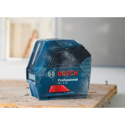 Нівелір лазерний Bosch Professional GLL 2-10 до 10м ±0.3мм/м червоний промінь IP 54