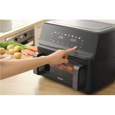 Мультипіч Sencor Dual Vita Fryer, 2700Вт, чаша-4.5+4.5л, сенсорне керув., 2 чаши, гриль, пластик, чорний