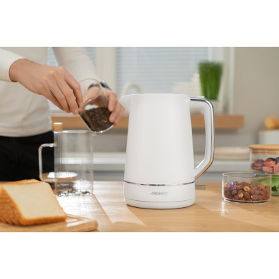 Електрочайник ARDESTO Timeless Elegance, 1.7л, Otter, пластик, білий матовий Електрочайник ARDESTO Timeless Elegance, 1.7л, Otter, пластик, білий матовий