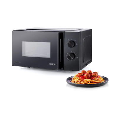 Мікрохвильова піч Gorenje, 20л, мех. керув., 700Вт, гриль, інвертор, чорний Мікрохвильова піч Gorenje, 20л, мех. керув., 700Вт, гриль, інвертор, чорний