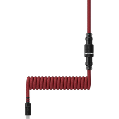 HyperX Кабель USB-A - USB-C спіральний, 1.37м Red/Black