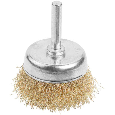 Щітка чашкова Tolsen Профі, торцева, рифлений дріт 0.3мм, 50мм, з хвостовиком 6.35мм(1/4